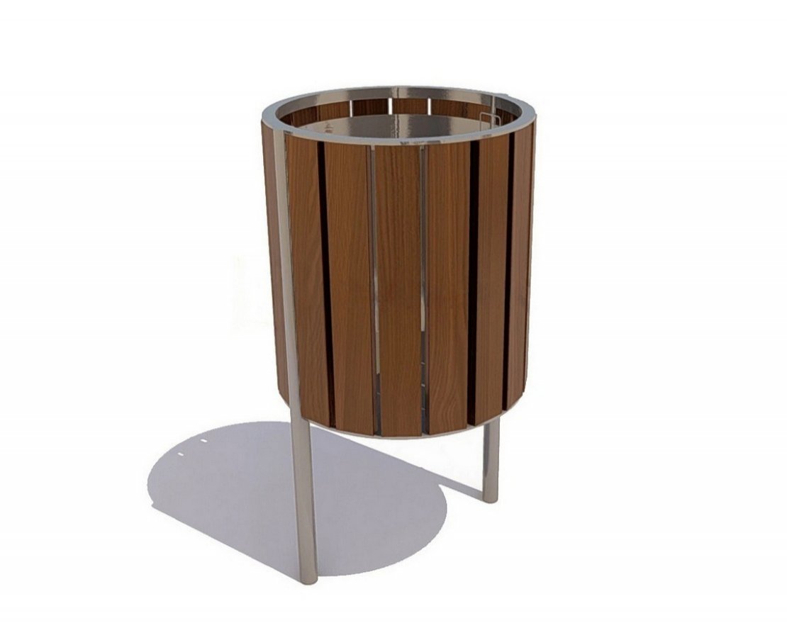 Урна уличная «Марсель» нержавеющая сталь - вид 4