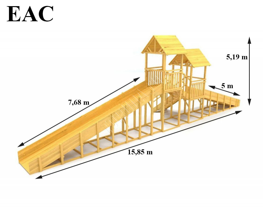 Зимняя горка TORUDA Север wood-7/4 (скат 7,7 м и 5 м)